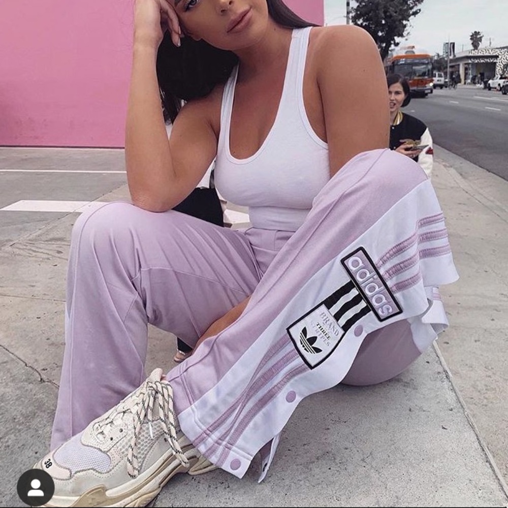 Adidas purple track pant !